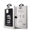 iPhone 15 Plus Karl Lagerfeld Liquid Silicone Karl and Choupette Heads tok fekete (KLHCP15MSDHKCNK) - 1. kép