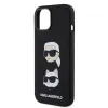 iPhone 15 Plus Karl Lagerfeld Liquid Silicone Karl and Choupette Heads tok fekete (KLHCP15MSDHKCNK) - 4. kép