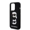 iPhone 15 Pro Max Karl Lagerfeld Liquid Silicone Karl and Choupette Heads tok fekete (KLHCP15XSDHKCNK) - 1. kép