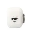 Airpods 1/2 Karl Lagerfeld 3D Logo NFT Choupette Head szilikon tok fehér (KLA2RUNCHH) - 1. kép