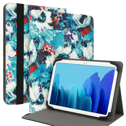 Wonder Canvas univerzális tablet tok 10'' fehér mákvirág Wonder Canvas univerzális tablet tok 10'' fehér mákvirág
