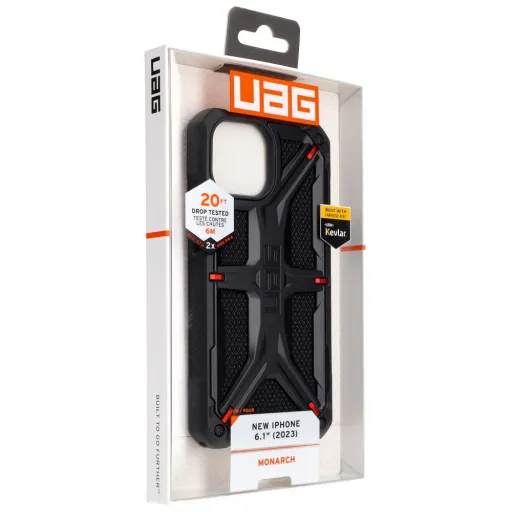 iPhone 15 UAG Urban Armor Gear Monarch tok kevlar fekete (UAG1288)