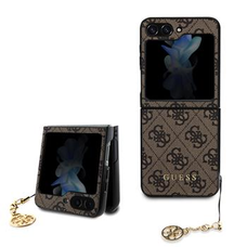 Samsung Galaxy Z Flip 5 GUESS 4G Charms puzdro hnedé (GUHCZF5GF4GBR)