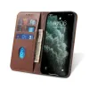 Honor 90 Lite mágneses PU bőr fliptok kártyatartóval pánt nélküli világosbarna Alphajack - 1. kép
