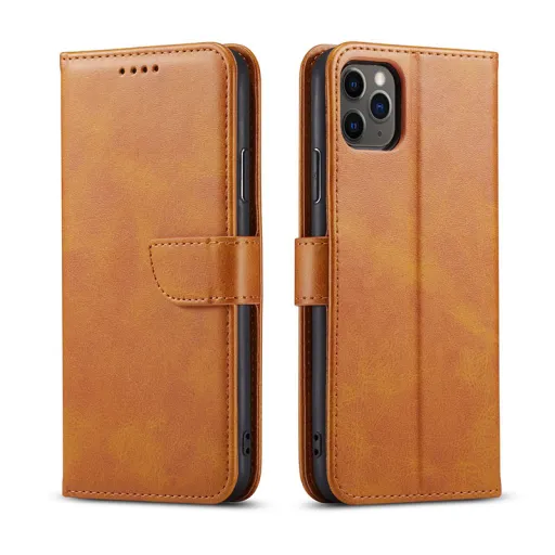 Honor 90 Lite mágneses PU bőr fliptok kártyatartóval világosbarna Alphajack Honor 90 Lite mágneses PU bőr fliptok kártyatartóval világosbarna Alphajack