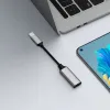 USB Type C - 3.5mm jack átalakító adapter (DAC) 10cm, szürke 24bit 96KHz, TRRS - 0. kép
