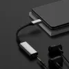 USB Type C - 3.5mm jack átalakító adapter (DAC) 10cm, szürke 24bit 96KHz, TRRS - 1. kép