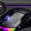 Delux M629BU RGB vezetékes gaming, gamer egér cserélhető oldalsó 16000 DPI - 2. kép