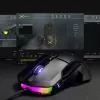 Delux M629BU RGB vezetékes gaming, gamer egér cserélhető oldalsó 16000 DPI - 3. kép