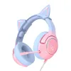 ONIKUMA K9 gaming, gamer fejhallgató rózsaszín-kék - 0. kép