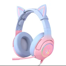 ONIKUMA K9 gaming, gamer fejhallgató rózsaszín-kék