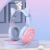 ONIKUMA K9 gaming, gamer fejhallgató rózsaszín-kék - 4. kép