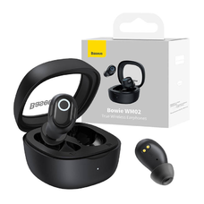 Baseus Bowie WM02 TWS fülhallgató fekete Bluetooth
