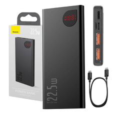 Baseus Adaman Metal Powerbank, 10000mAh, 22.5W fekete