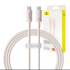 Baseus Habitat gyorstöltő kábel USB-C to USB-C 1m 100W rózsaszín