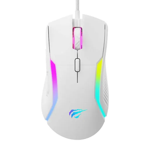 Havit MS1033 gaming, gamer egér fehér RGB