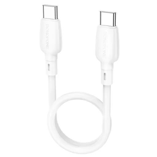 Borofone BX93 Super Power Type C - Type C kábel 60W 3A 0,25m fehér