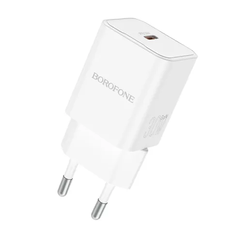 Borofone Safety BN13 GaN hálózati töltő adapter Type C PD 30W fehér