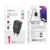 Borofone Safety BN13 GaN hálózati töltő adapter Type C PD 30W fekete - 2. kép