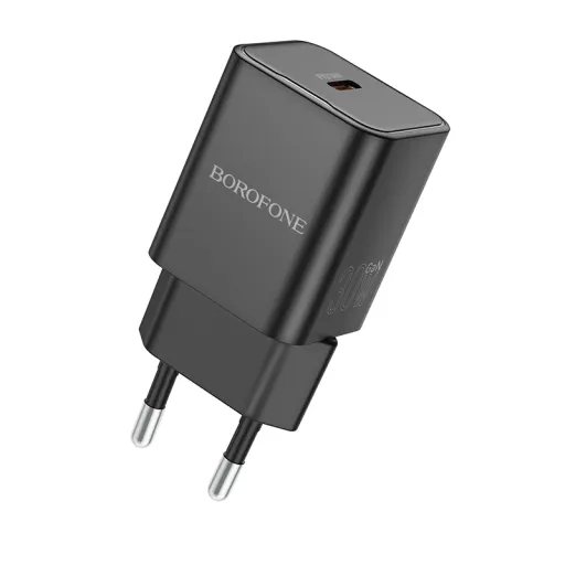 Borofone Safety BN13 GaN hálózati töltő adapter Type C PD 30W fekete
