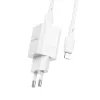 Borofone Safety BN13 GaN hálózati töltő adapter Type C PD 30W + Type C - Lightning kábel fehér - 2. kép
