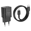 Borofone Safety BN13 GaN hálózati töltő adapter Type C PD 30W + Type C - Type C kábel fekete - 2. kép