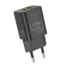 Borofone BN14 Royal GaN USB + Type C hálózati töltő adapter QC 3.0 PD 30W fekete - 1. kép