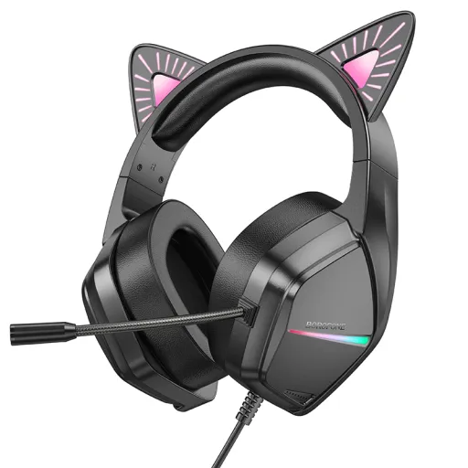 Borofone BO106 Cicafüles Bluetooth gamer fejhallgató Phantom Cat