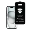 iPhone 15 Plus 6D Kijelzővédő 9H Üvegfólia fekete - 3. kép