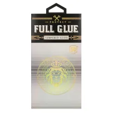 iPhone 15 5D Full Glue kijelzővédő üvegfólia fekete