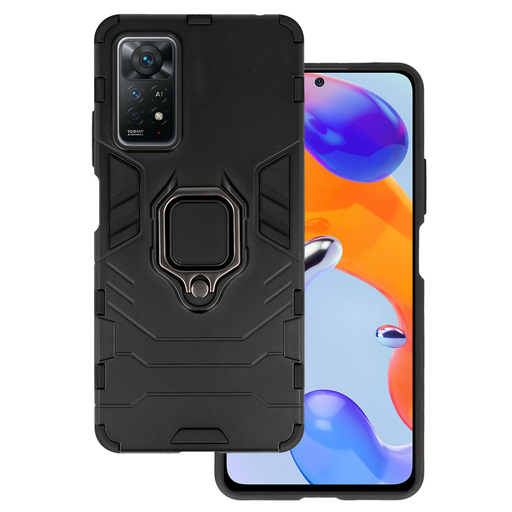 Xiaomi Redmi Note 11 Pro/Note 11 Pro 5G Ring Armor tok kihajtható támasszal fekete Xiaomi Redmi Note 11 Pro/Note 11 Pro 5G Ring Armor tok kihajtható támasszal fekete