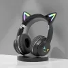 CATEAR cicafüles fejhallgató Gyerekeknek - Bluetooth CA-042 fekete - 0. kép