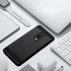 Szénszál mintájú TPU tok OnePlus 7 Pro fekete - 1. kép