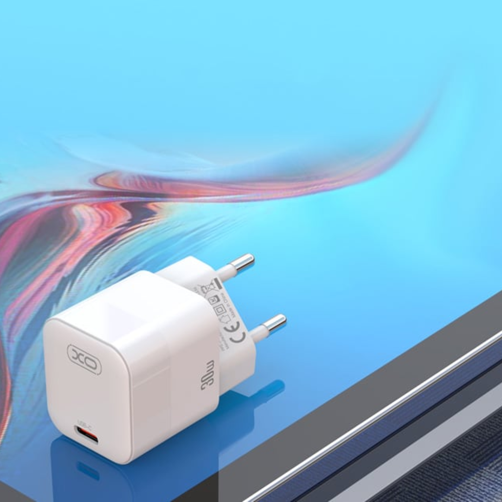 XO CE06 hálózati töltő adapter PD 30W Type C fehér - 4