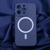 iPhone 15 Pro Silicone Mag tok sötétkék - 4. kép