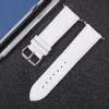 Apple Watch 4/5/6/7/8/9/SE/Ultra (42/44/45/49mm) TRPH bordázott bőr óraszíj fehér - 0. kép