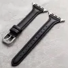 Apple Watch 1/2/3/4/5/6/7/8/9/SE (38/40/41mm) TRPH bőr óraszíj fekete - 0. kép