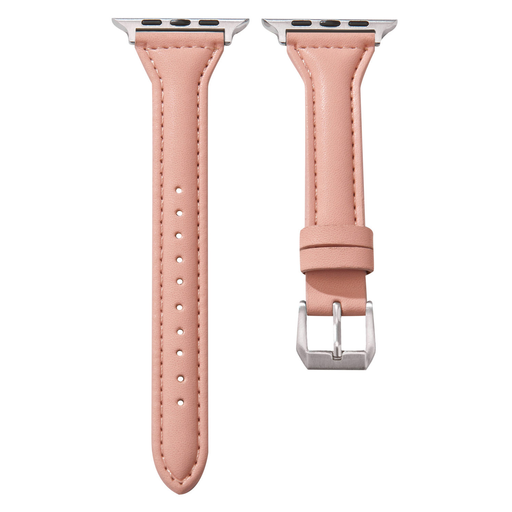 Apple Watch 4/5/6/7/8/9/SE/Ultra (42/44/45/49mm) TRPH bőr óraszíj rózsaszín