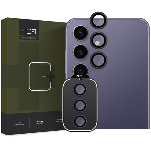 Samsung Galaxy S24 Plus Hofi CamRing Pro+ kameralencse védő üvegfólia fekete Samsung Galaxy S24 Plus Hofi CamRing Pro+ kameralencse védő üvegfólia fekete