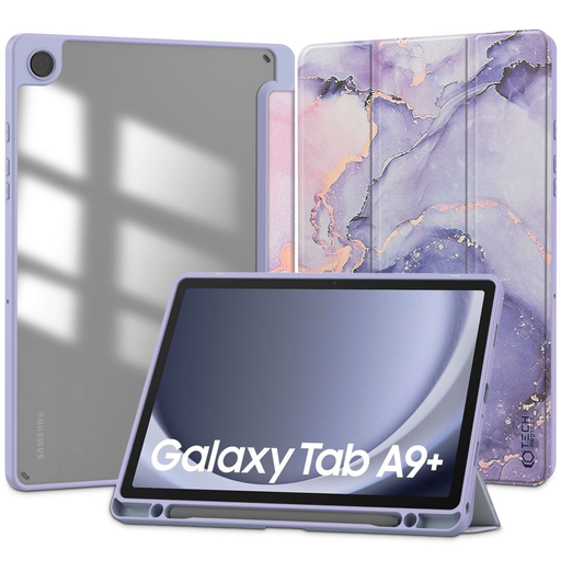 Samsung Galaxy TAB A9 Plus 11.0 X210/X215/X216 Tech-Protect SC Pen Hybrid tok lila márványmintás Samsung Galaxy TAB A9 Plus 11.0 X210/X215/X216 Tech-Protect SC Pen Hybrid tok lila márványmintás