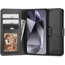 Samsung Galaxy S24 Ultra Tech-Protect Wallet fliptok fekete