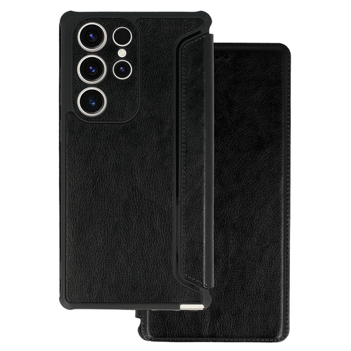 Samsung Galaxy A14 4G/5G Razor Leather bőr fliptok fekete Samsung Galaxy A14 4G/5G Razor Leather bőr fliptok fekete