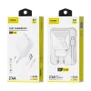 Foneng EU35 hálózati töltő adapter 2X USB-A 2.4A + USB-A - Lightning kábel - 1. kép