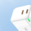 Foneng hálózati töltő adapter 2x USB-C GaN 35W QC4.0+, PD3.0 - 3. kép