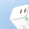 Foneng hálózati töltő adapter 2x USB-C GaN 35W QC4.0+, PD3.0 - 3. kép