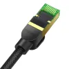 Baseus fonott hálózati kábel cat.8 Ethernet RJ45, 40Gbps, 0.5m (fekete) - 4. kép