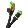 Baseus fonott hálózati kábel cat.8 Ethernet RJ45, 40Gbps, 1m (fekete) - 4. kép