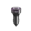 Bluetooth 5.3 FM Transmitter XO adó BCC12 MP3 autós töltő 3,1A fekete USB-A/USB-C PD - 1. kép