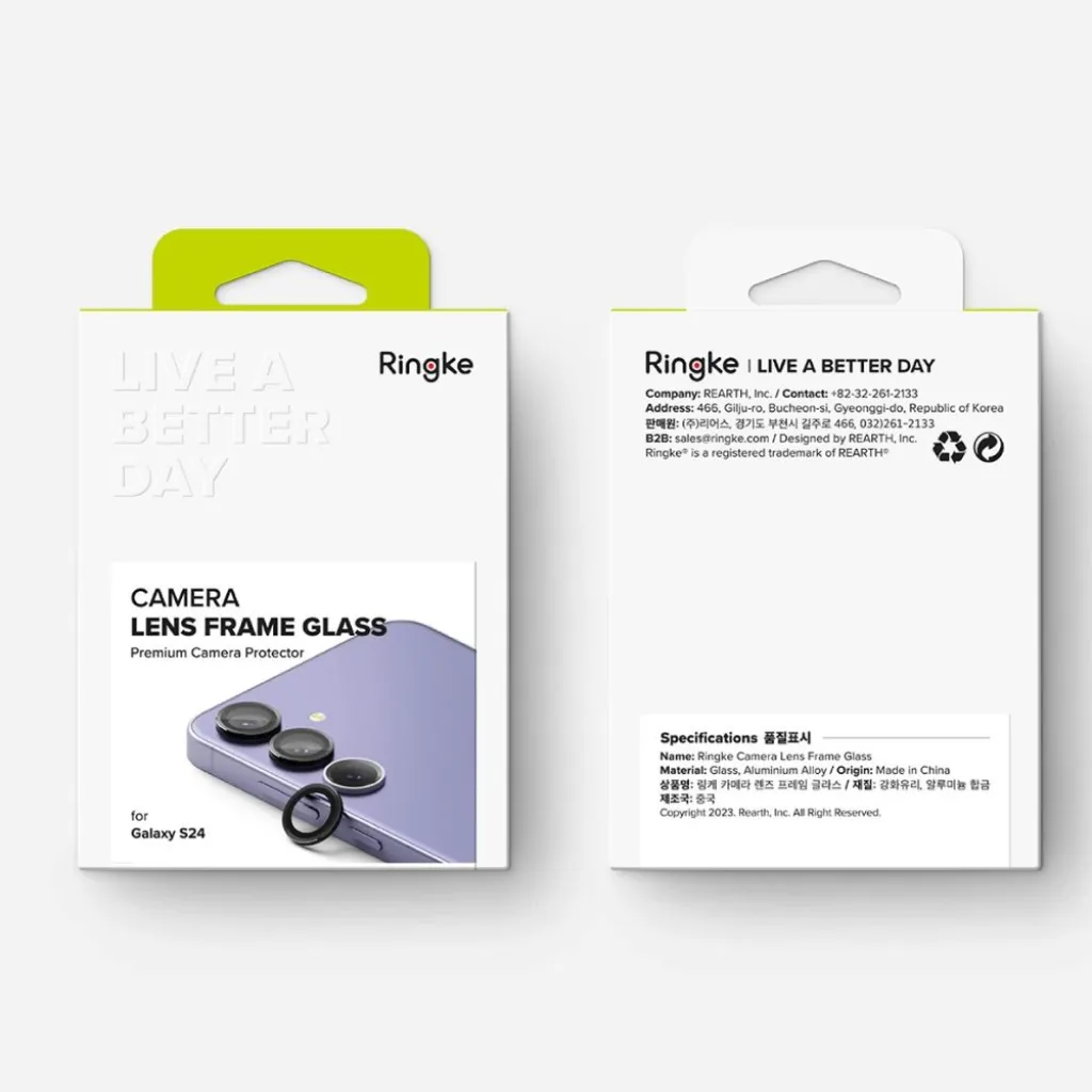Samsung Galaxy S24 Plus Ringke kameralencsevédő üvegfólia fekete - 7