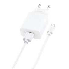 Foneng EU28 USB-A hálózati töltő adapter + USB-A - MICRO-USB kábel QC 3.0